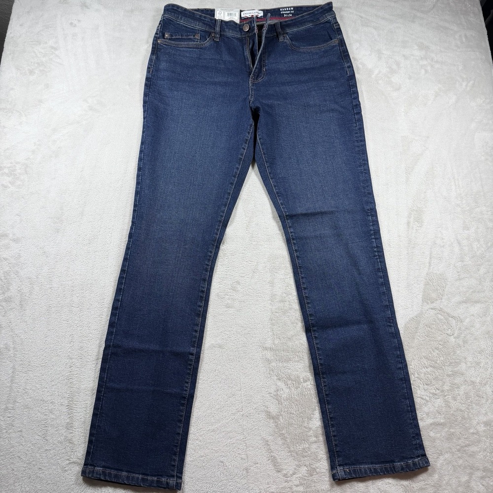 English Laundry Men's Jeans 34x34 Harrow Straight Fit Dark Wash Stretch NEW